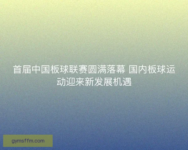 首届中国板球联赛圆满落幕 国内板球运动迎来新发展机遇
